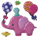 stickers 3D olifant 4-delig