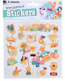 stickervellen transparant oranje 15 cm 2 stuks