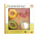 vormenpuzzel met kleur hout junior 14 x 14 x 4 cm