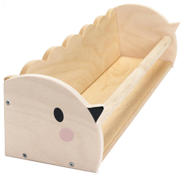 wandplank vogel junior 41 cm hout bruin