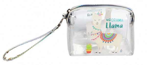 Make-up tasje transparant lama 13 x 6 x 8,5 cm