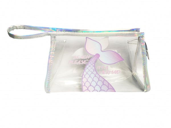 Make-up tasje transparant zeemeermin 20 x 7 x 13 cm