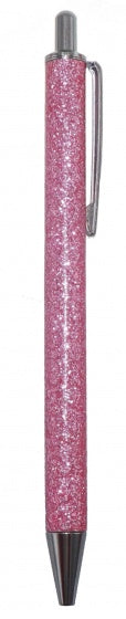 pen glitter 14 cm roze