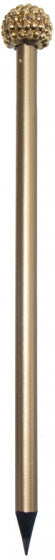 potlood diamant junior 19 cm hout goud