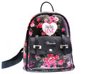 rugzak junior bloemen "Hello Love" 5 liter zwart/roze