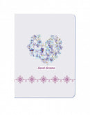 schrift sweet dreams hart wit/ paars 14 cm