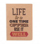 schrift life bruin 14 cm