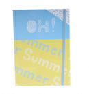schrift oh summer blauw/geel 21 cm