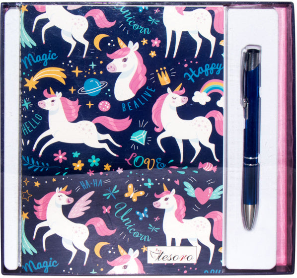 schrijfset Dream Big meisjes 20 cm papier donkerblauw