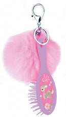 sleutelhanger met borstel Ree meisjes paars