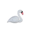 sleutelhanger met licht en geluid flamingo wit 5 cm