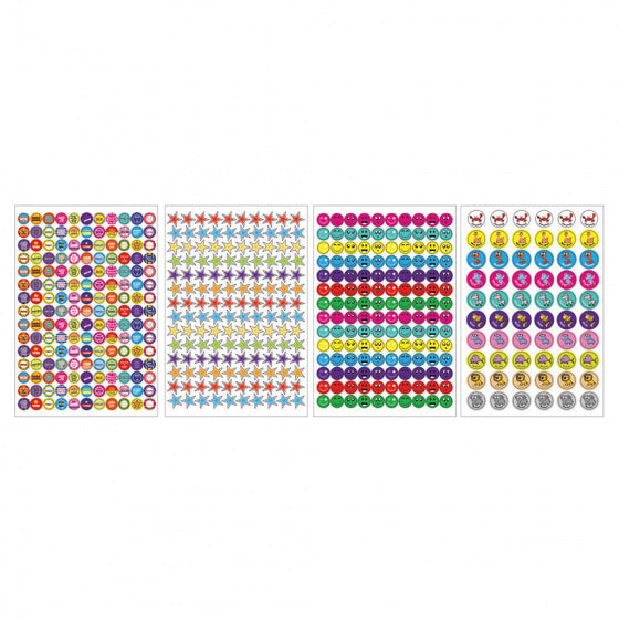 beloningsstickers 31 cm papier blauw 1000 stuks