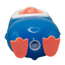 gum en puntenslijper Pinguin junior blauw