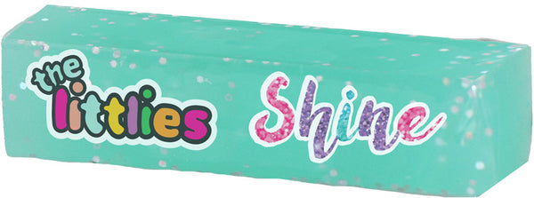 gum Glitter Shine junior 6 x 1,5 cm rubber mintgroen