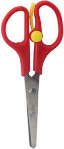 schaar junior 13 cm RVS rood/geel