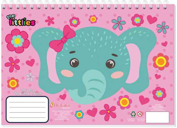 kleur- en schilderblok meisjes 20 x 28 cm papier roze