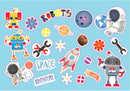 tekenboek Robot junior 23 x 33 cm 40 pagina's