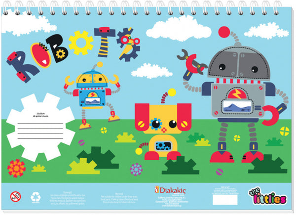 tekenboek Robot junior 23 x 33 cm 40 pagina's
