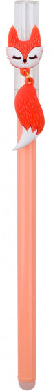 pen met bedeltje Fox junior 0,5 mm koraaloranje