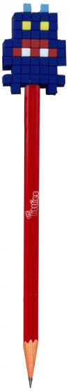 potlood met gum Space Intruders junior 15 cm blauw