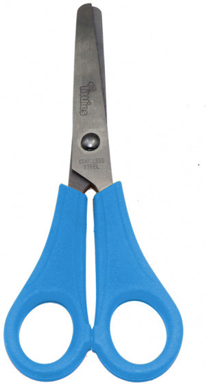 schaar 13 cm RVS blauw