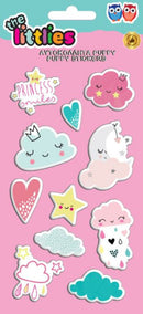 stickers Clouds Puffy 10 x 22 cm vinyl 11 stuks