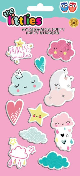 stickers Clouds Puffy 10 x 22 cm vinyl 11 stuks