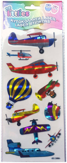 stickervel Laser junior 24 x 11 cm blauw/rood/geel