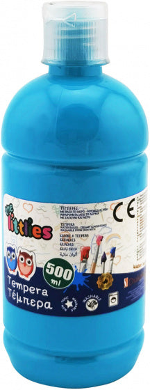 verf Tempera junior 500 ml lichtblauw