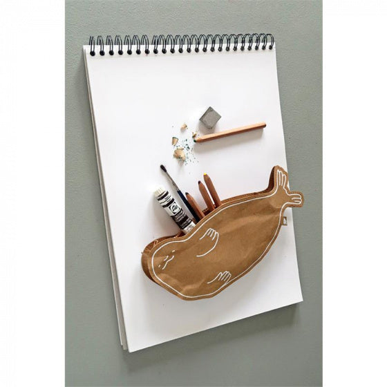 etui Seal 27,5 cm gerecycled papier bruin