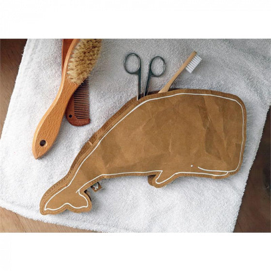 etui Whale 27,5 cm gerecycled papier bruin