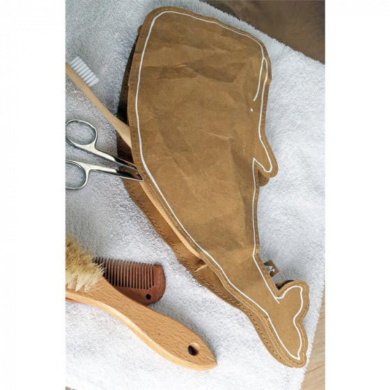 etui Whale 27,5 cm gerecycled papier bruin