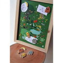 magneten Tropical 6 x 3,5 cm oranje/grijs 4-delig