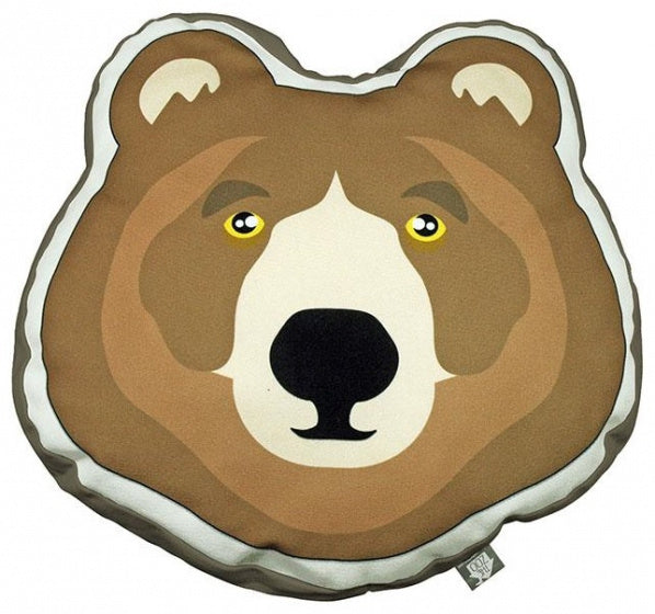 sierkussen Brown Bear junior 40 x 40 cm textiel bruin