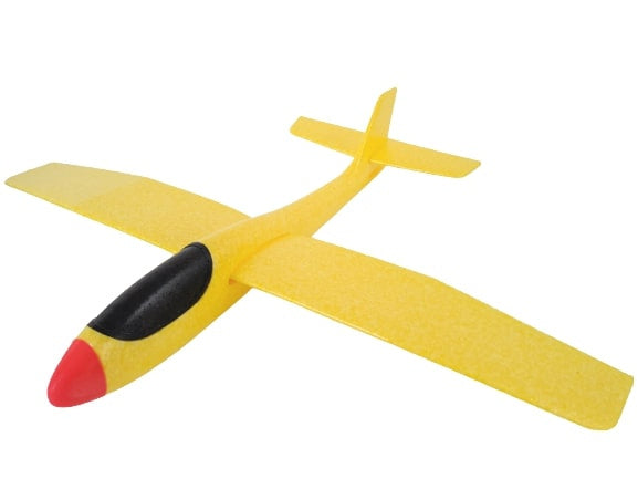 zweefvliegtuig Swan Glider 56 x 69 cm geel
