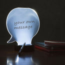 effectlamp Beschrijfbare tekstballon led 21 cm transparant