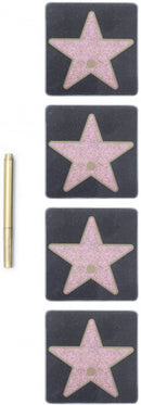 glazen Hollywood sterren set van 6