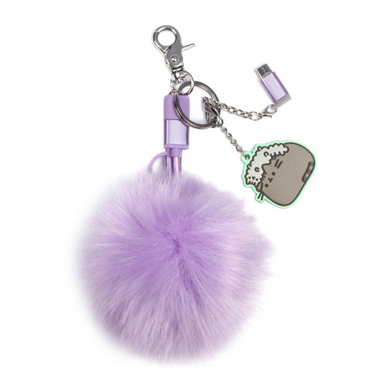 Pusheen 3-in-1 USB-oplaadkabel PomPom paars