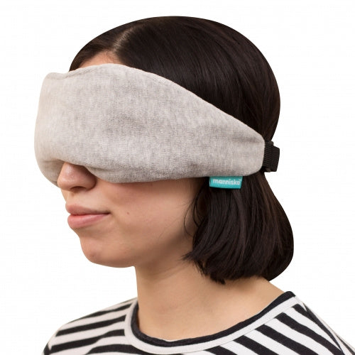 slaapmasker muziek 38 cm katoen/polyester grijs