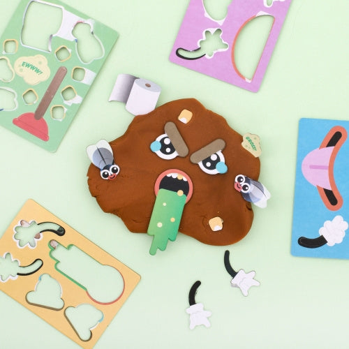 klei Maak je eigen poep junior bruin 5-delig