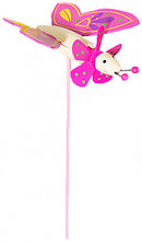 windmolen vlinder junior 48,5 cm hout roze