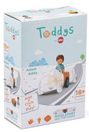 speelgoedauto tussenstuk Adam Addy 6,8 cm geel 2-delig