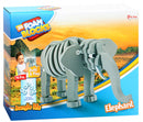 Toi-toys 3D Puzzel Olifant Junior 31,5 Cm Foam Grijs 75-delig