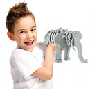 Toi-toys 3D Puzzel Olifant Junior 31,5 Cm Foam Grijs 75-delig