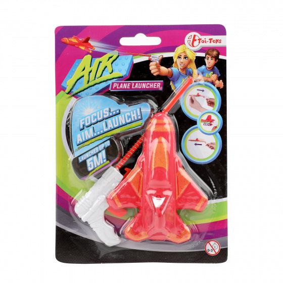 afschietvliegtuig Air junior 10 cm foam rood