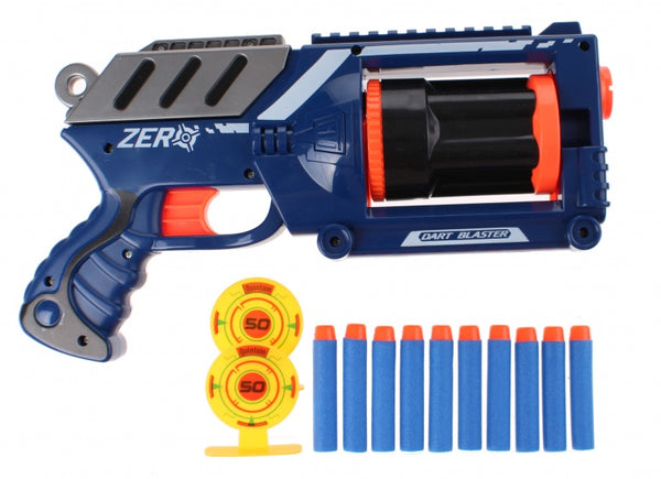 Air Blaster foamgeweer met kogels blauw 30 cm