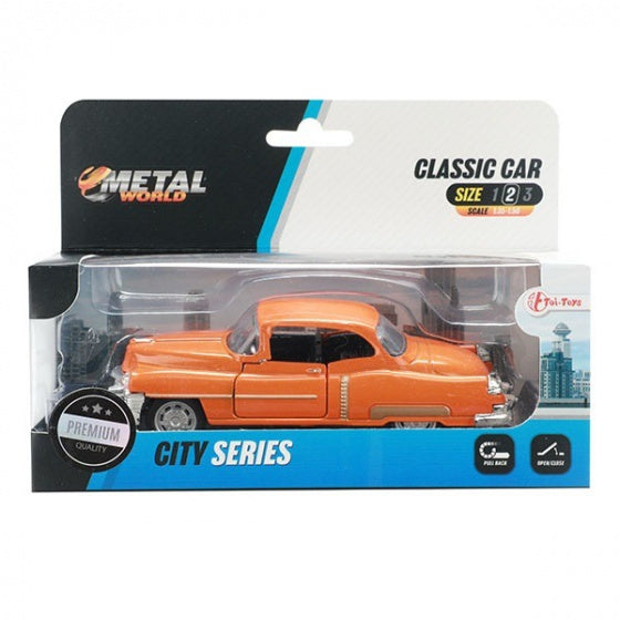 auto Classic junior 12 x 6,5 cm diecast pullback oranje