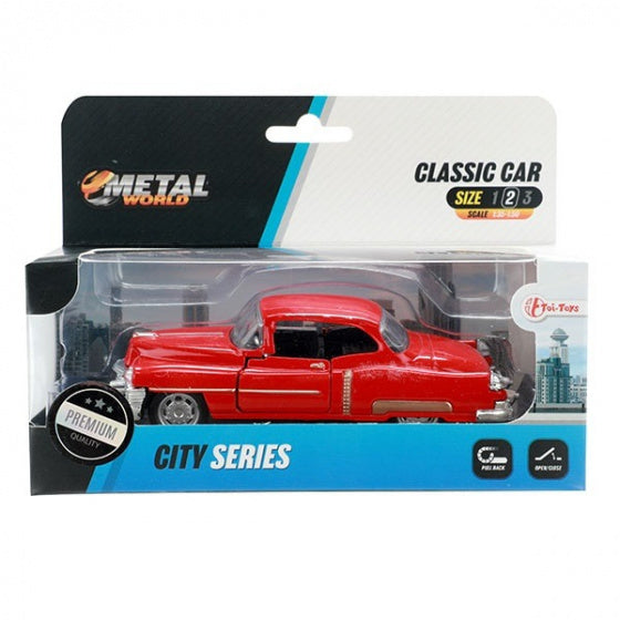 auto Classic junior 12 x 6,5 cm diecast pullback rood