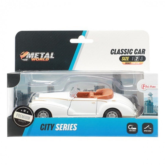 auto Classic junior 12 x 6,5 cm diecast pullback wit