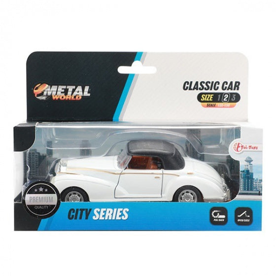 auto Classic junior 12 x 6,5 cm pullback diecast wit